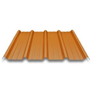 Lámina Naranja Terracota UPVC cresta alta de 2.5MM (1.07X11.80M) + Obsequio mitad de accesorios de fijación